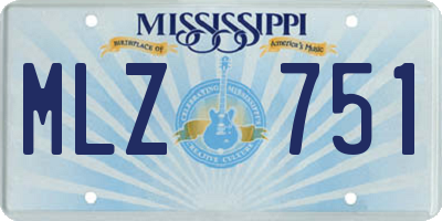 MS license plate MLZ751