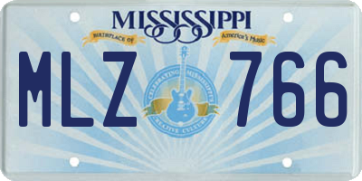 MS license plate MLZ766