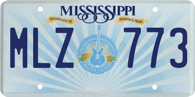MS license plate MLZ773