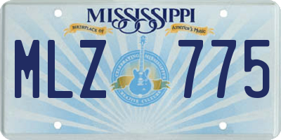 MS license plate MLZ775