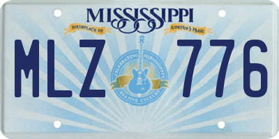 MS license plate MLZ776