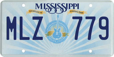 MS license plate MLZ779