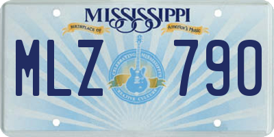 MS license plate MLZ790