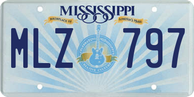 MS license plate MLZ797