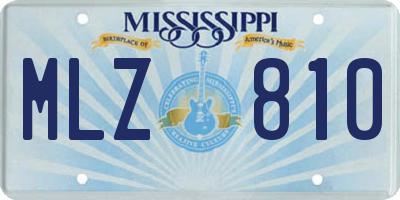 MS license plate MLZ810