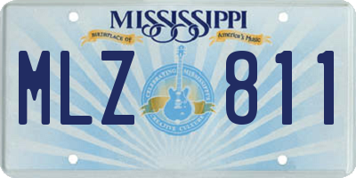 MS license plate MLZ811