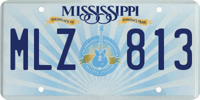 MS license plate MLZ813