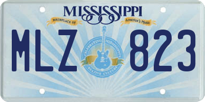 MS license plate MLZ823