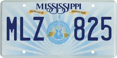 MS license plate MLZ825