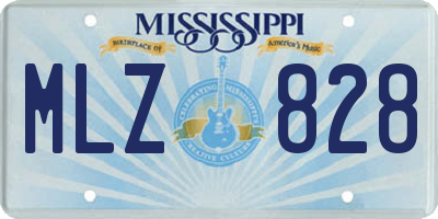 MS license plate MLZ828