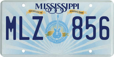 MS license plate MLZ856