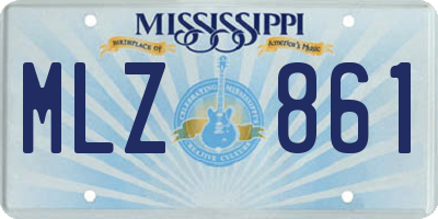 MS license plate MLZ861