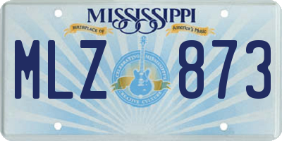 MS license plate MLZ873
