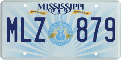 MS license plate MLZ879