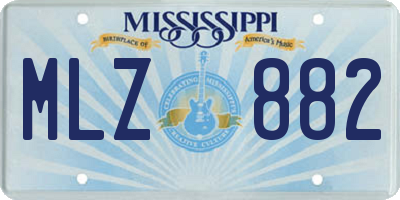 MS license plate MLZ882