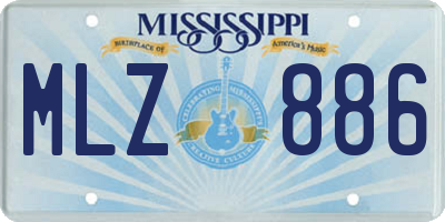 MS license plate MLZ886