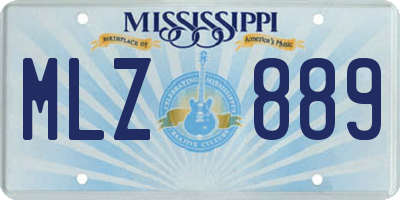 MS license plate MLZ889