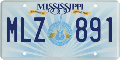 MS license plate MLZ891
