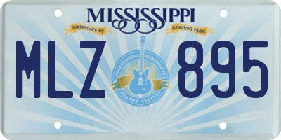 MS license plate MLZ895