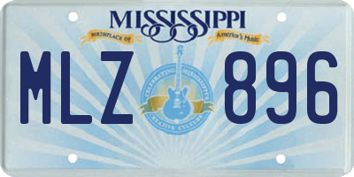 MS license plate MLZ896