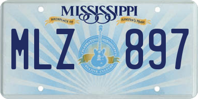 MS license plate MLZ897