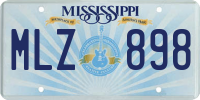 MS license plate MLZ898