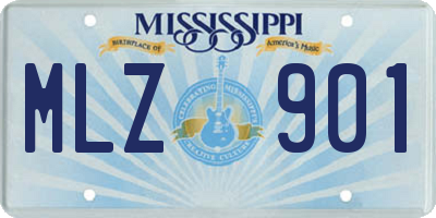 MS license plate MLZ901