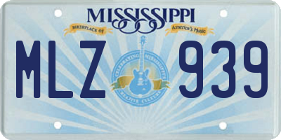 MS license plate MLZ939