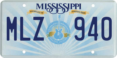 MS license plate MLZ940