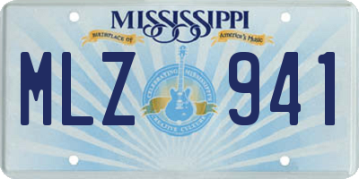 MS license plate MLZ941
