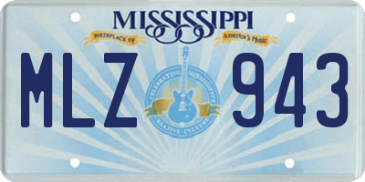 MS license plate MLZ943