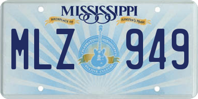 MS license plate MLZ949