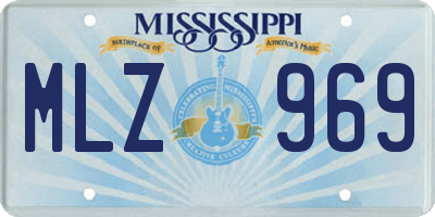 MS license plate MLZ969