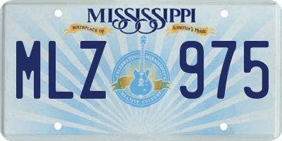 MS license plate MLZ975