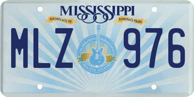 MS license plate MLZ976