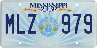 MS license plate MLZ979