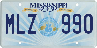MS license plate MLZ990