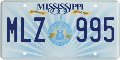 MS license plate MLZ995