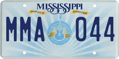 MS license plate MMA044