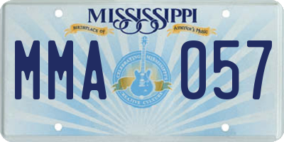 MS license plate MMA057
