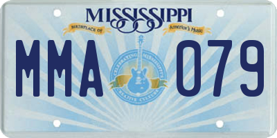 MS license plate MMA079