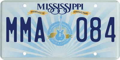 MS license plate MMA084
