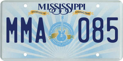 MS license plate MMA085