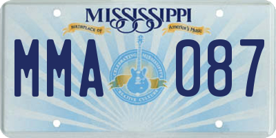 MS license plate MMA087