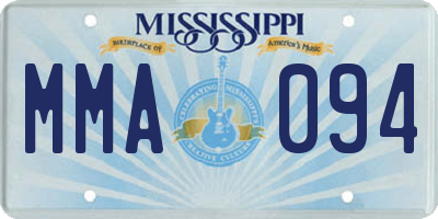 MS license plate MMA094