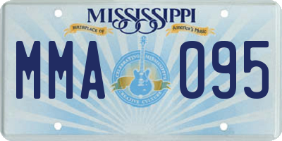 MS license plate MMA095