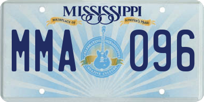 MS license plate MMA096