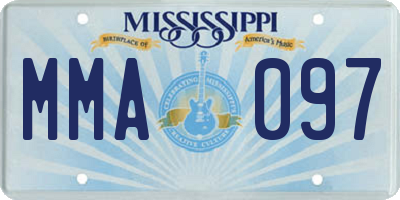 MS license plate MMA097