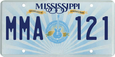 MS license plate MMA121