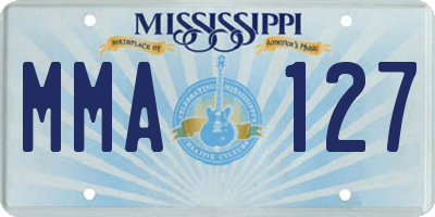 MS license plate MMA127
